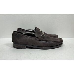 Allen Edmonds Fiesole Bit Loafers Lug Sole Shoes Brown Suede Mens Sz 13 D Italy